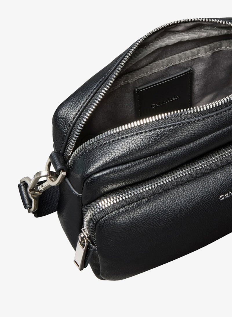 CALVIN KLEIN Logo Pebbled Crossbody Camera Bag - Image 2